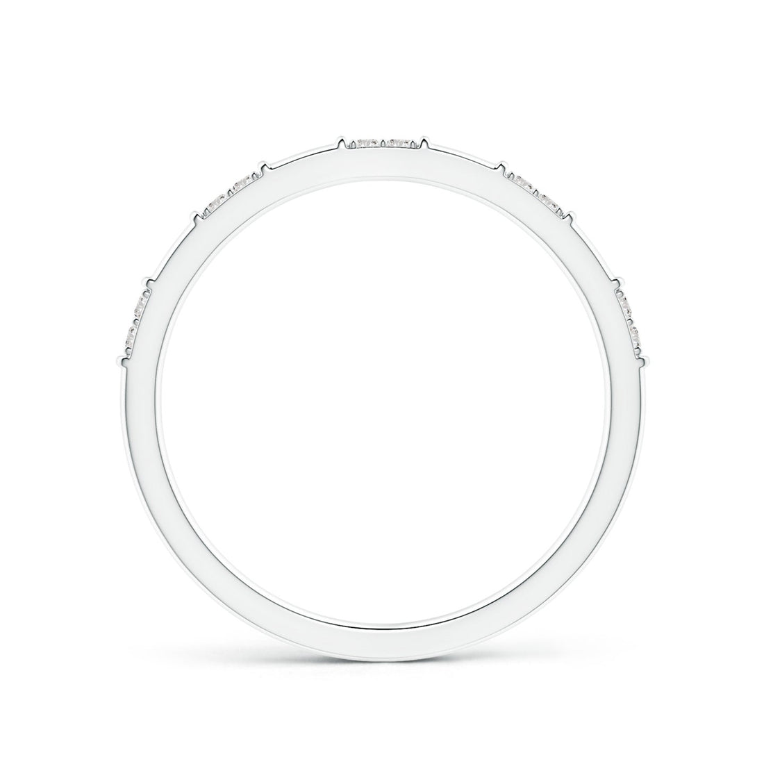 Bamboo Segment Diamond Stackable Wedding Band
