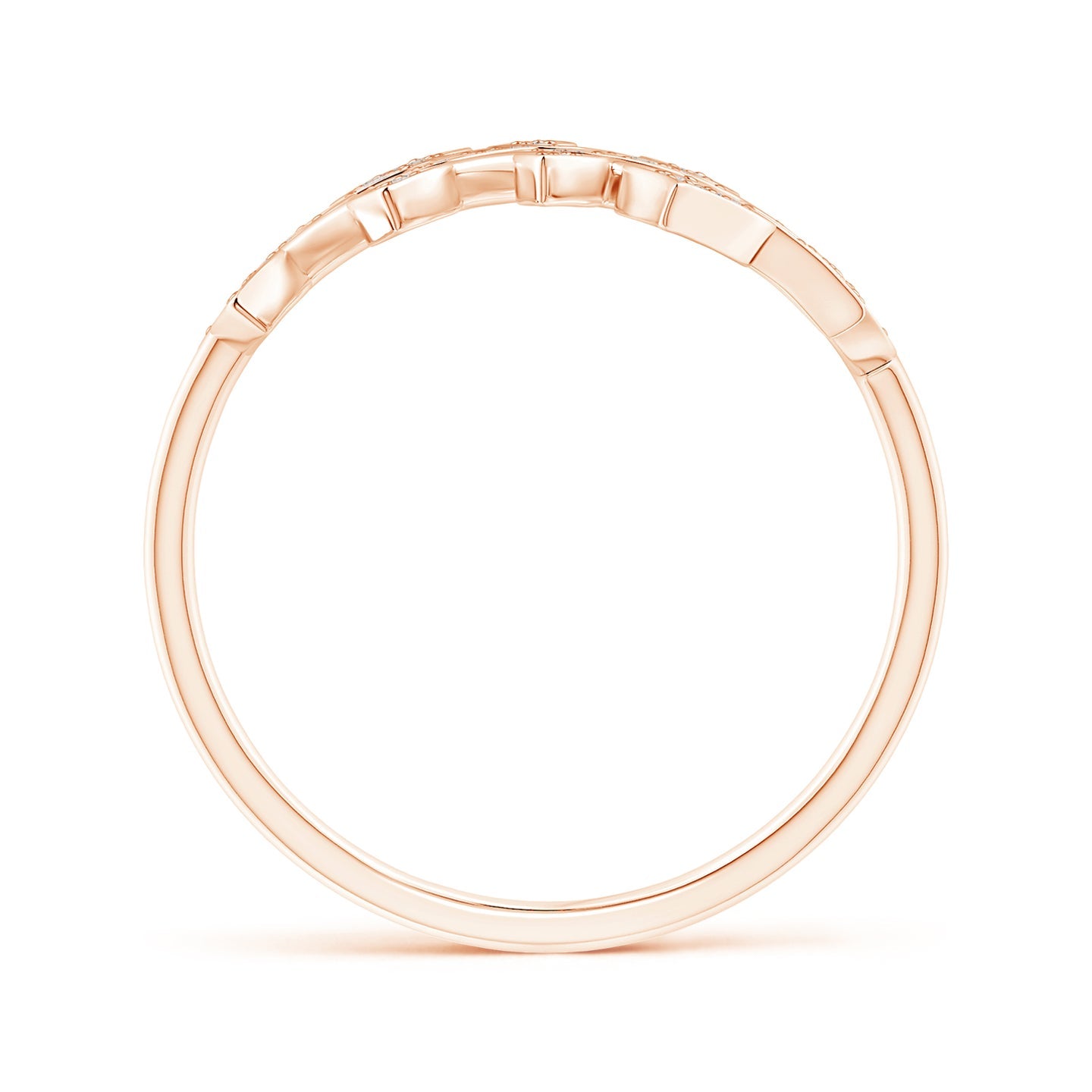 Diamond Pavé Olive Leaf Branch Cocktail Engagement & Wedding Ring