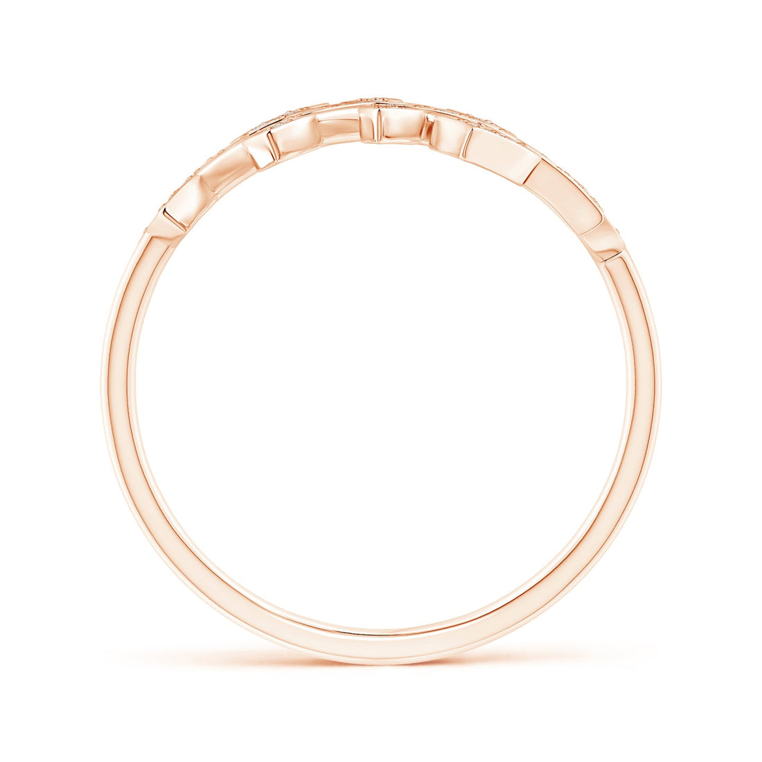 Diamond Pavé Olive Leaf Branch Cocktail Engagement & Wedding Ring
