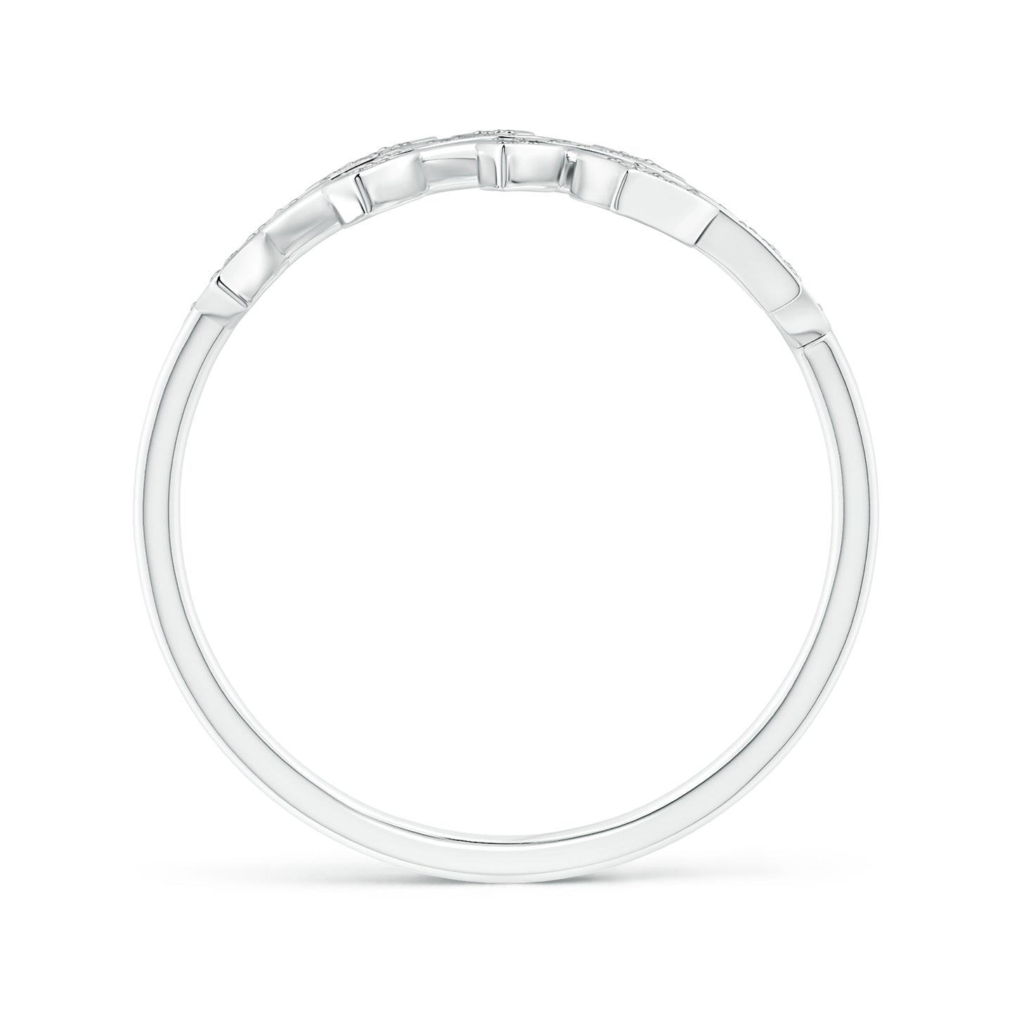 Diamond Pavé Olive Leaf Branch Cocktail Engagement & Wedding Ring