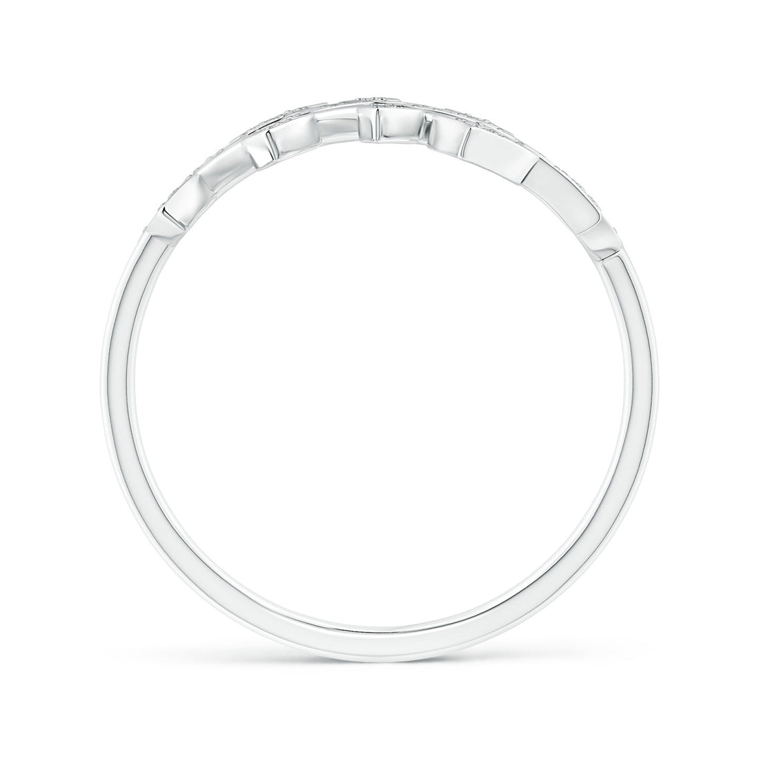 Diamond Pavé Olive Leaf Branch Cocktail Engagement & Wedding Ring