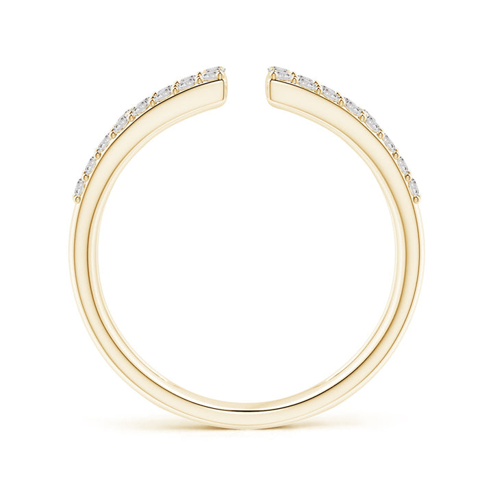 Open Rectangle Geometric Pavé Diamond Fashion Ring
