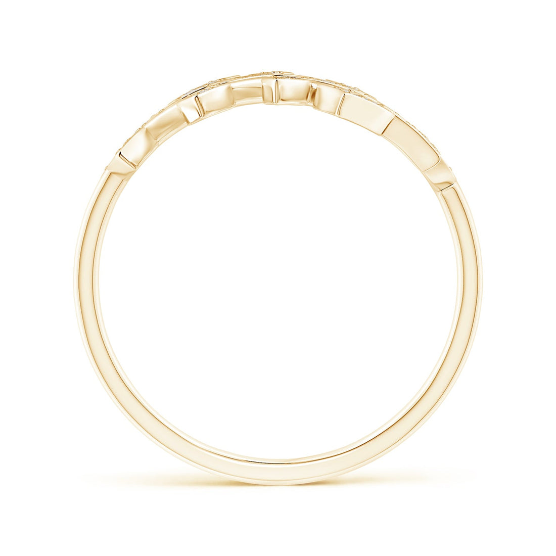 Diamond Pavé Olive Leaf Branch Cocktail Engagement & Wedding Ring