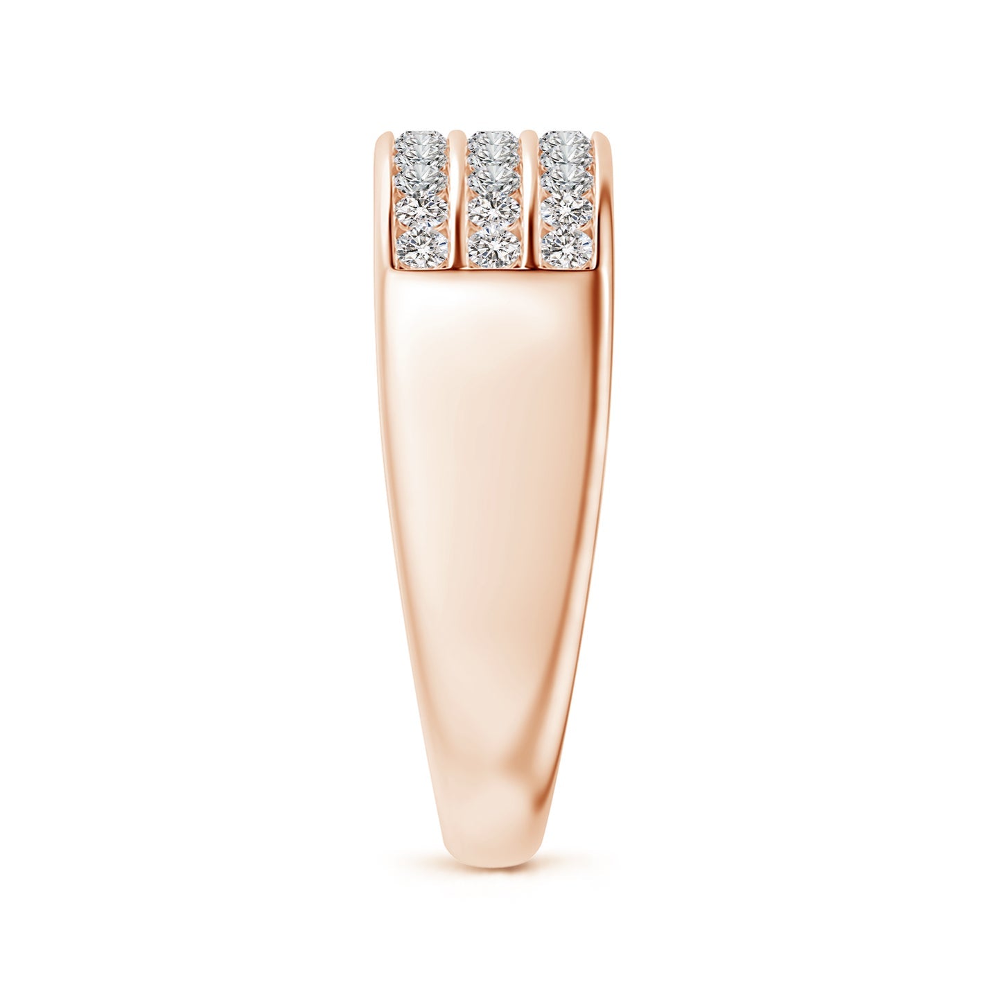 Channel-Set Diamond Triple Row Anniversary Ring