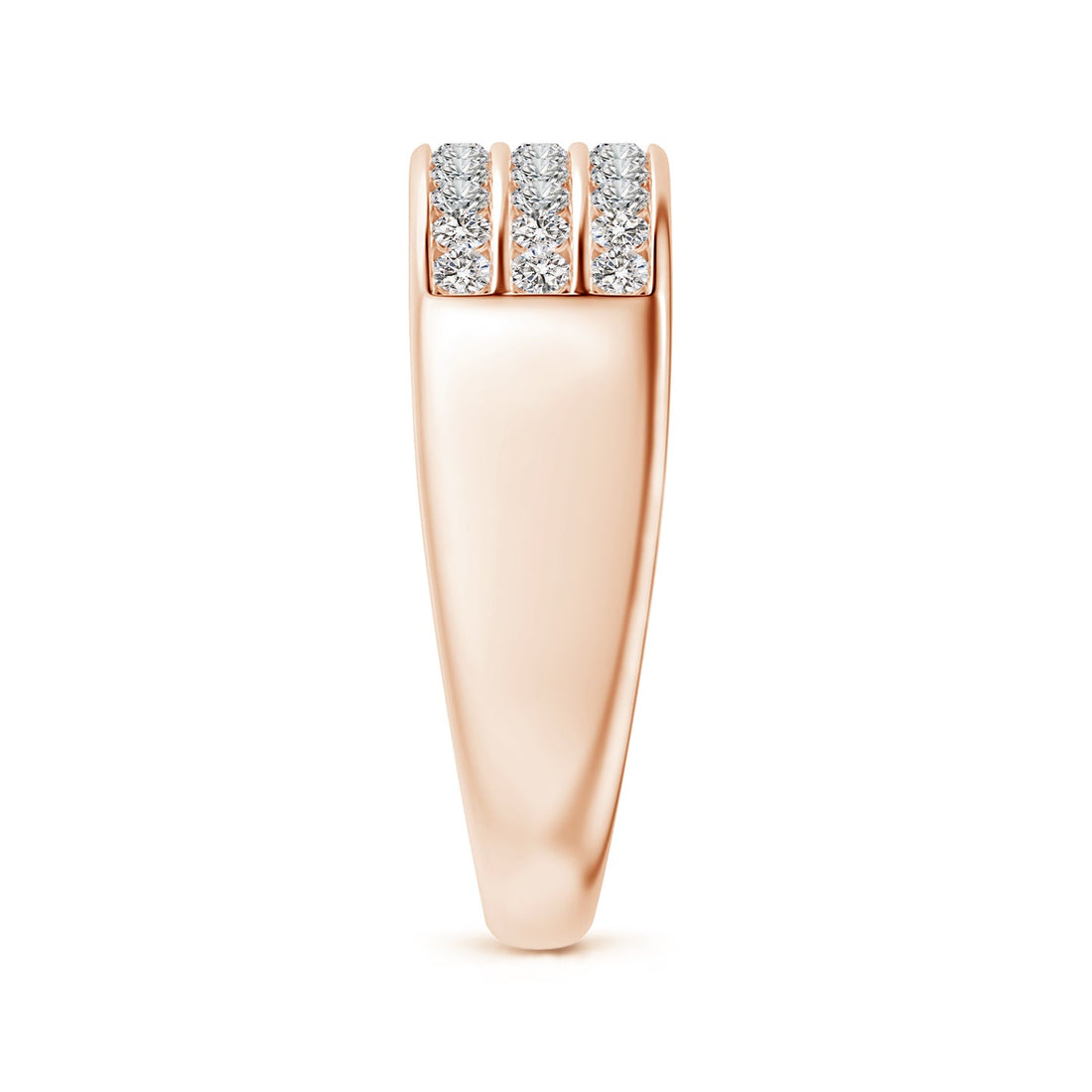Channel-Set Diamond Triple Row Anniversary Ring