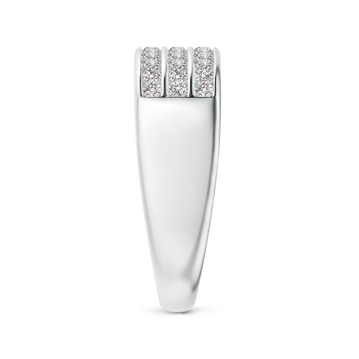 Channel-Set Diamond Triple Row Anniversary Ring
