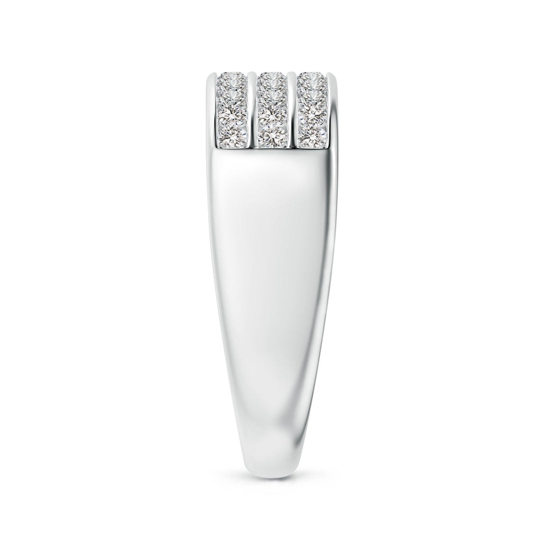 Channel-Set Diamond Triple Row Anniversary Ring