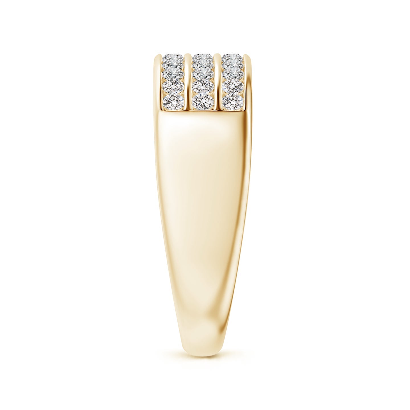Channel-Set Diamond Triple Row Anniversary Ring