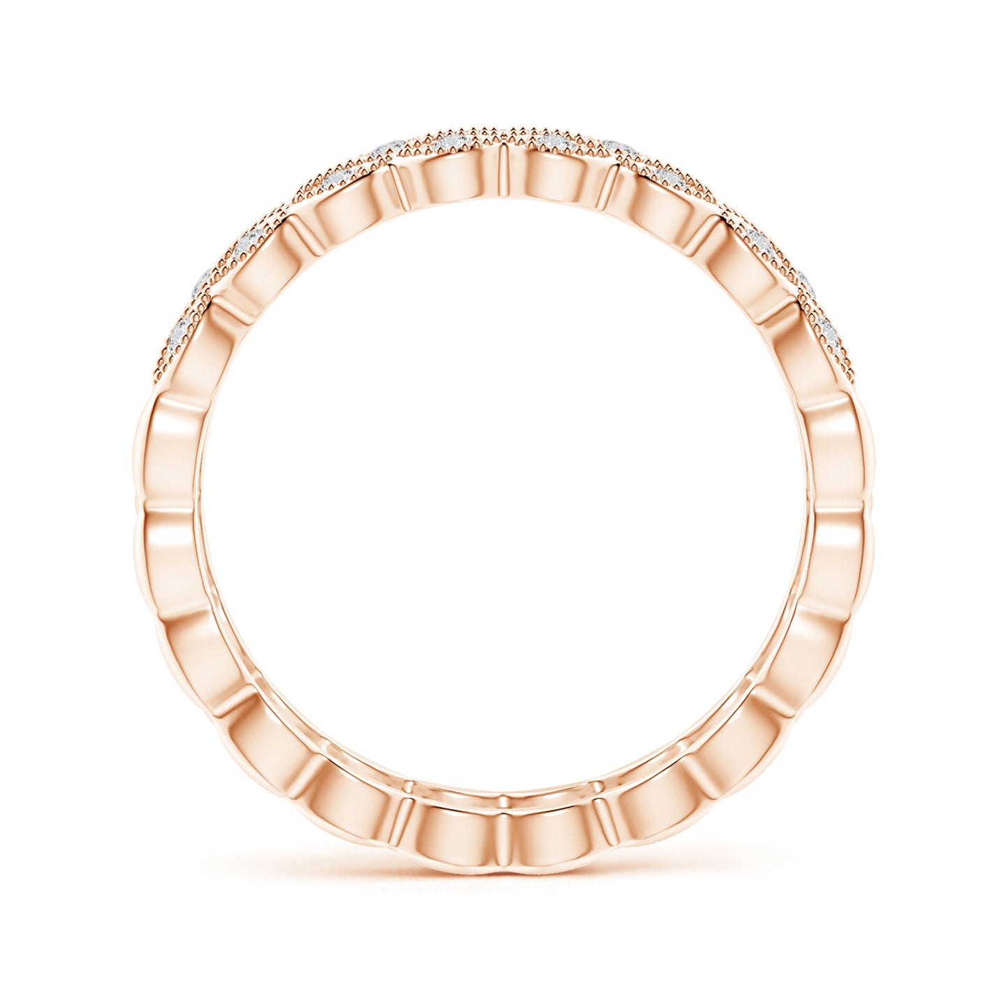 Art Deco Inspired Filigree Diamond Wedding Ring