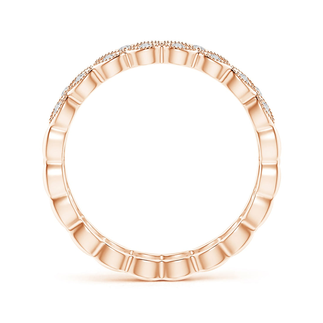 Art Deco Inspired Filigree Diamond Wedding Ring