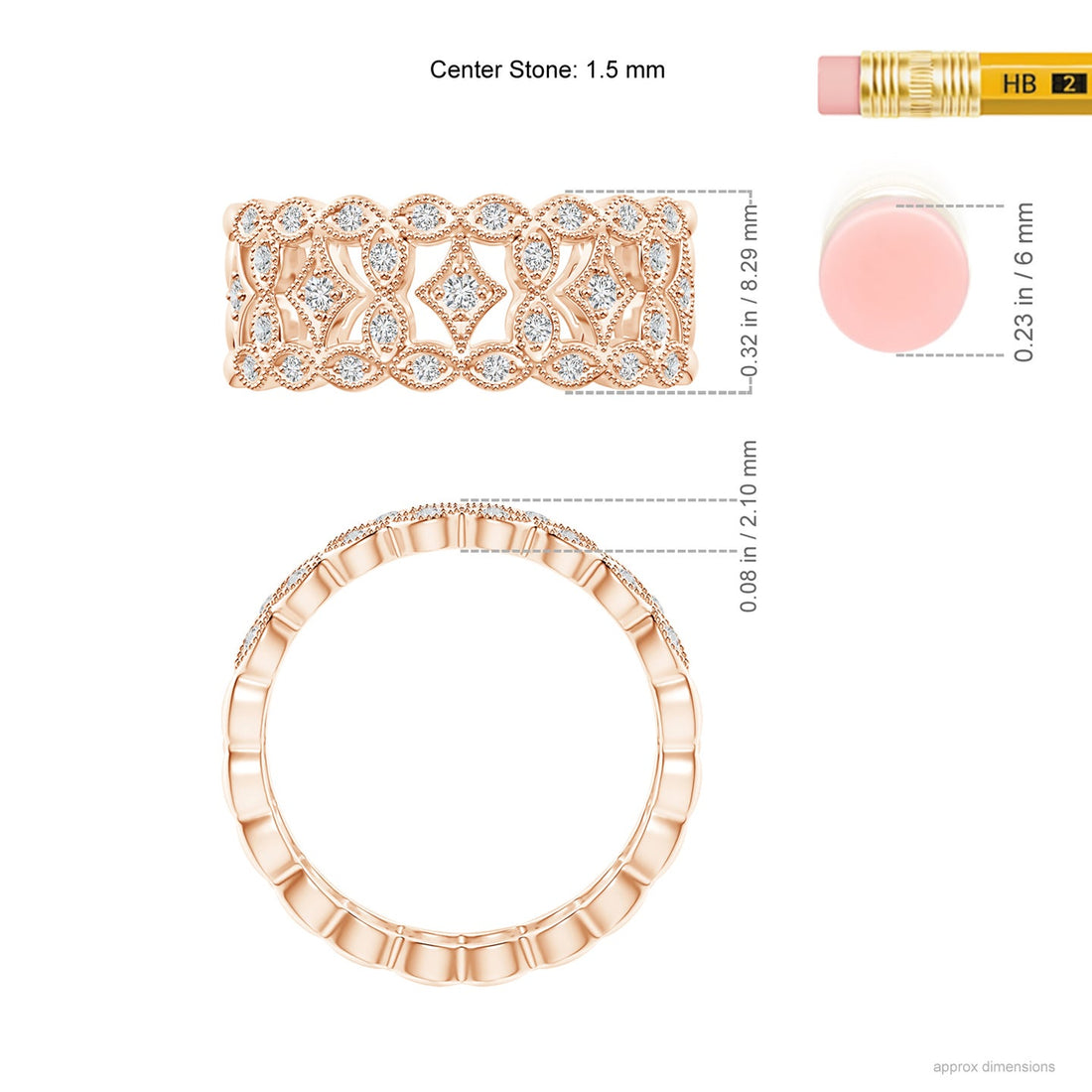 Art Deco Inspired Filigree Diamond Wedding Ring