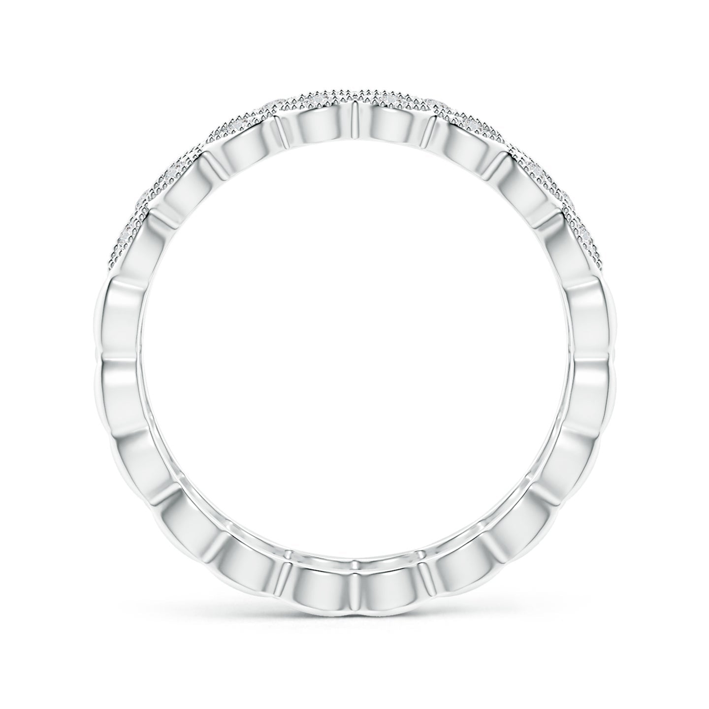 Art Deco Inspired Filigree Diamond Wedding Ring