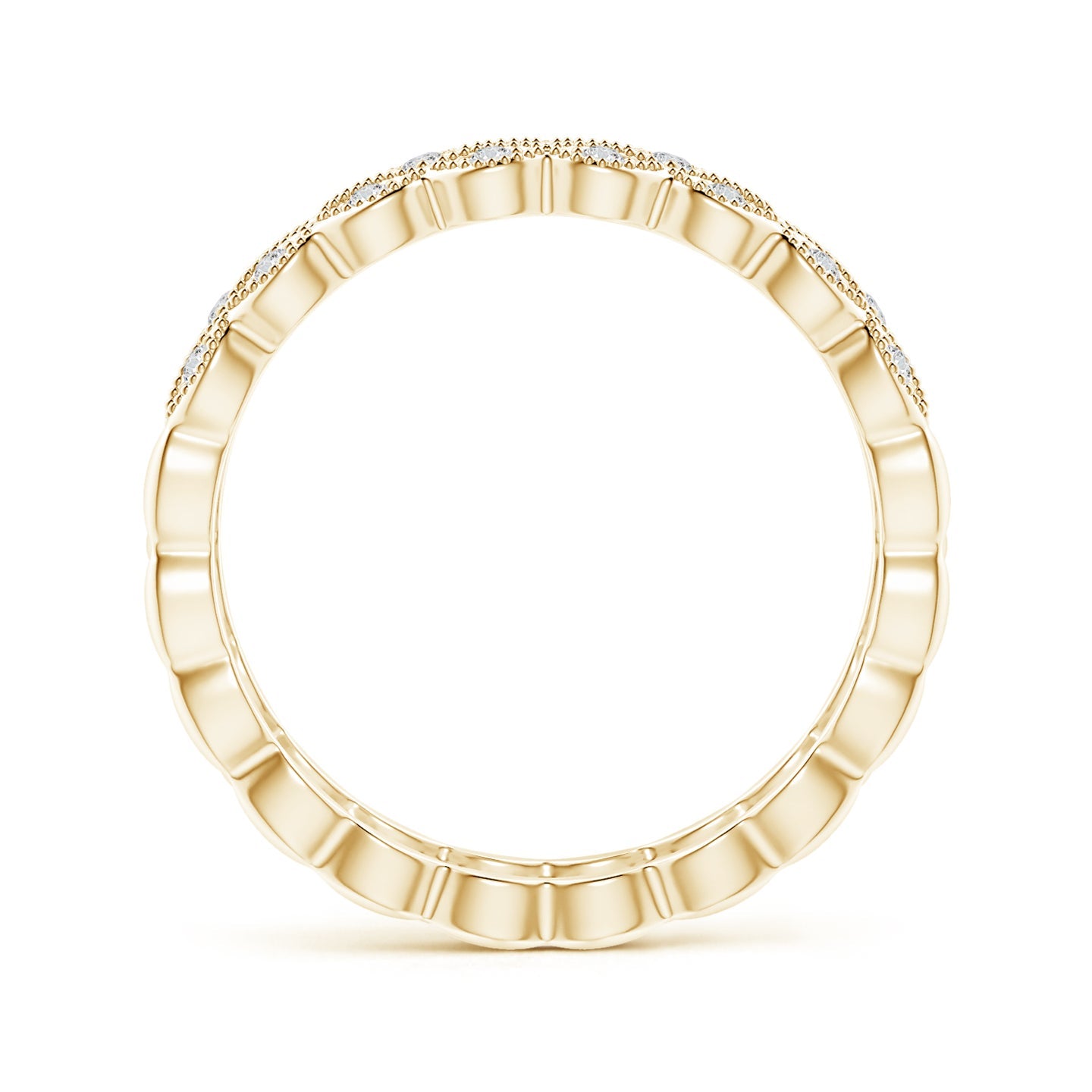 Art Deco Inspired Filigree Diamond Wedding Ring