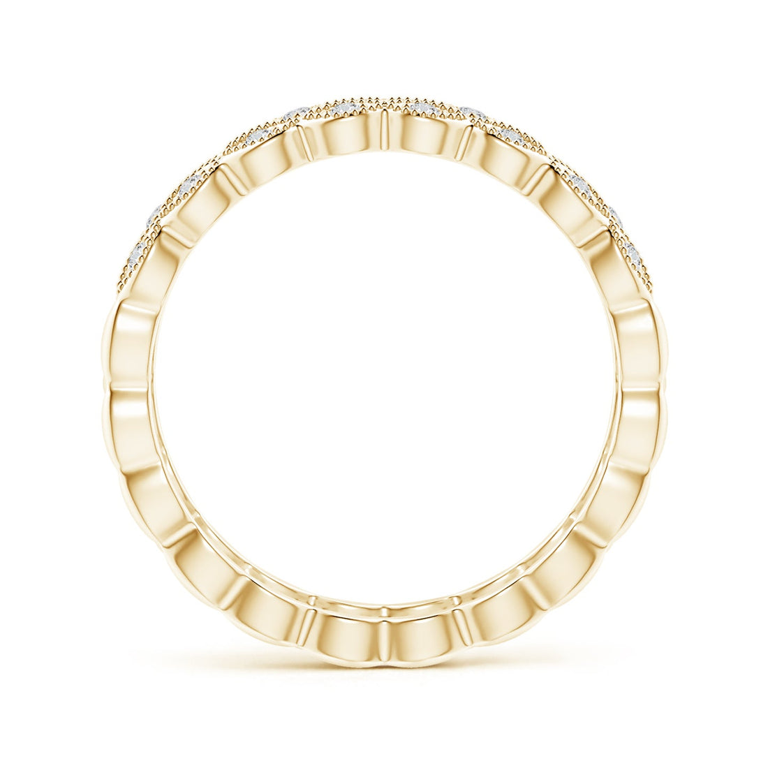 Art Deco Inspired Filigree Diamond Wedding Ring