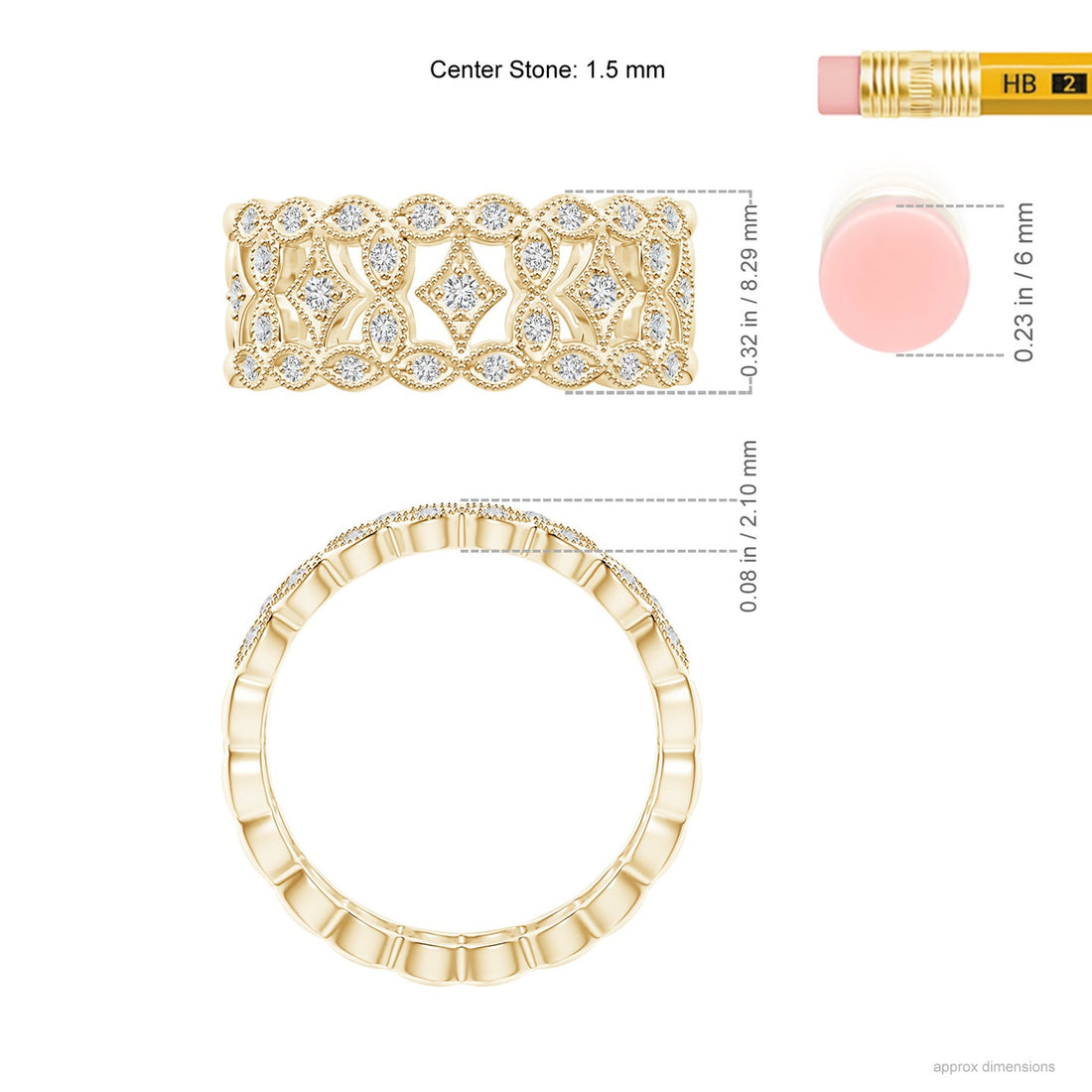 Art Deco Inspired Filigree Diamond Wedding Ring