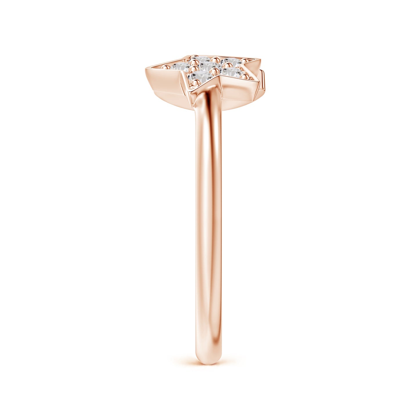 Pave-Set Diamond Star And Moon Open Ring