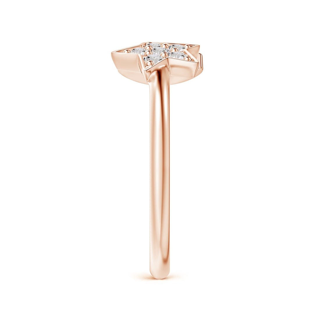 Pave-Set Diamond Star And Moon Open Ring