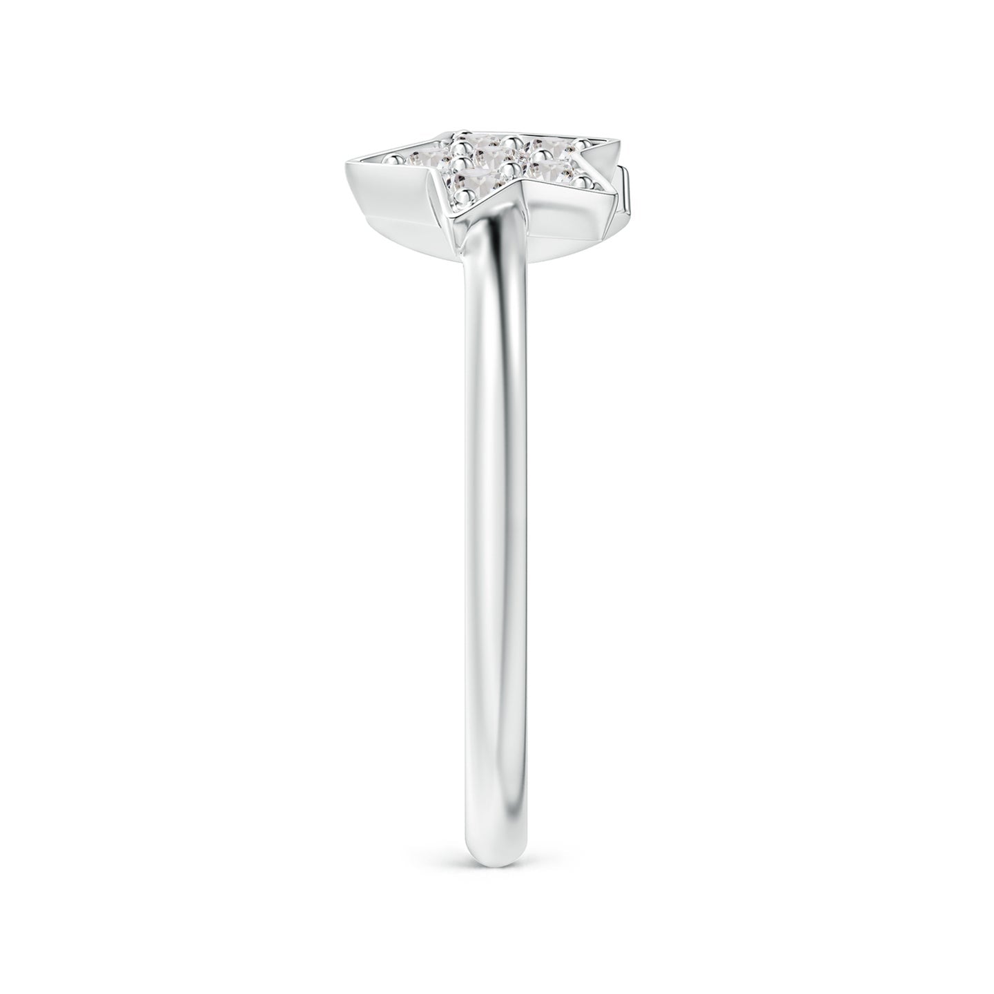 Pave-Set Diamond Star And Moon Open Ring