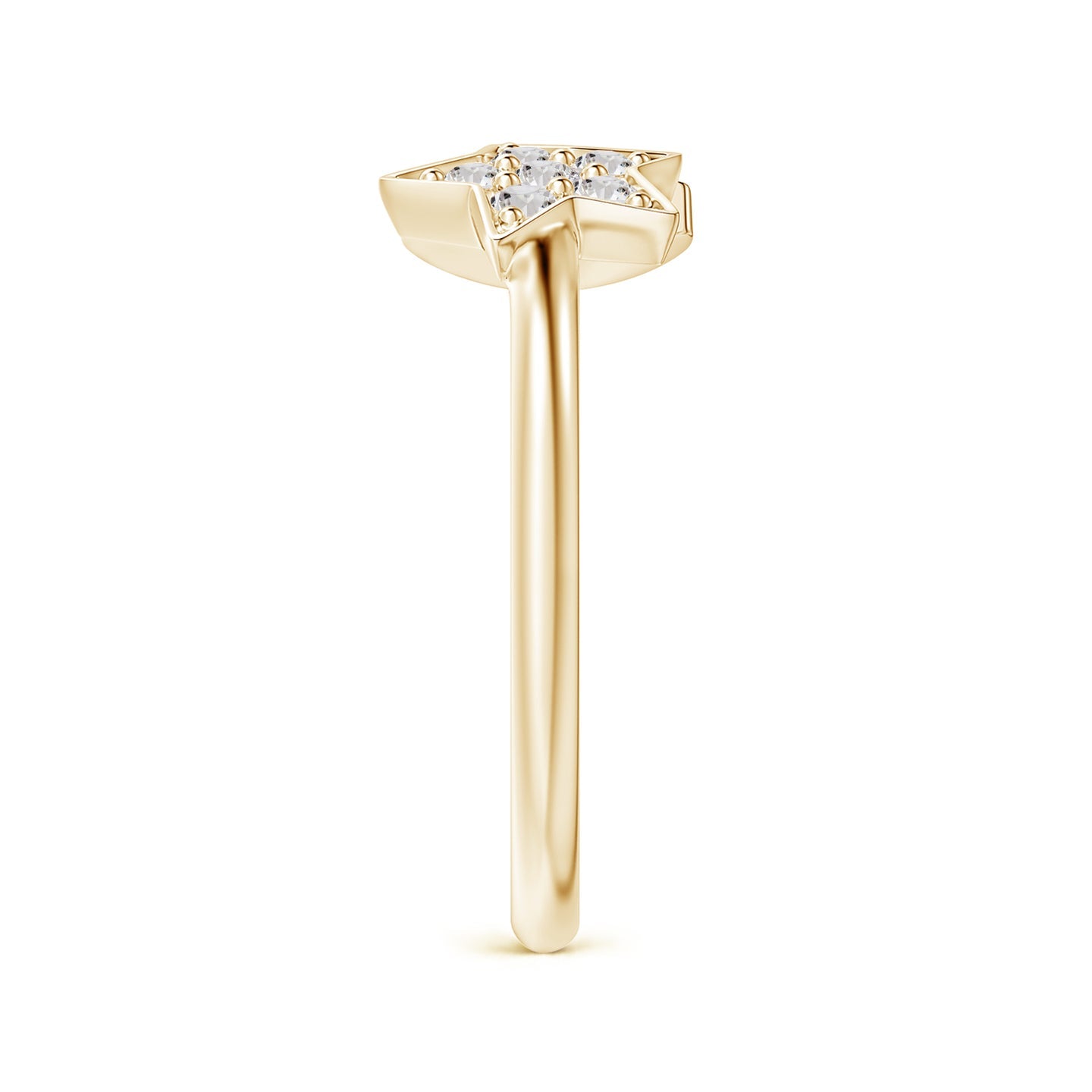 Pave-Set Diamond Star And Moon Open Ring