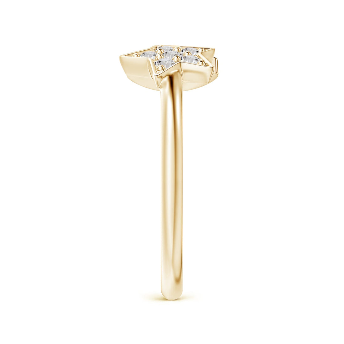 Pave-Set Diamond Star And Moon Open Ring
