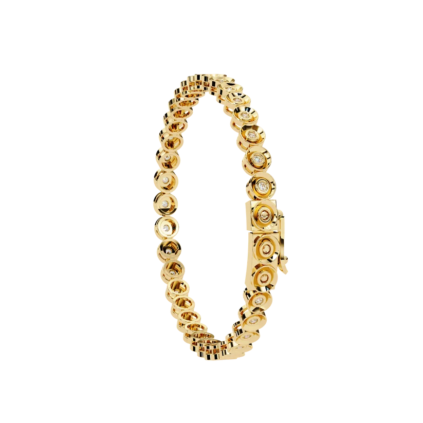 Regal Halo Round Diamond Bracelet