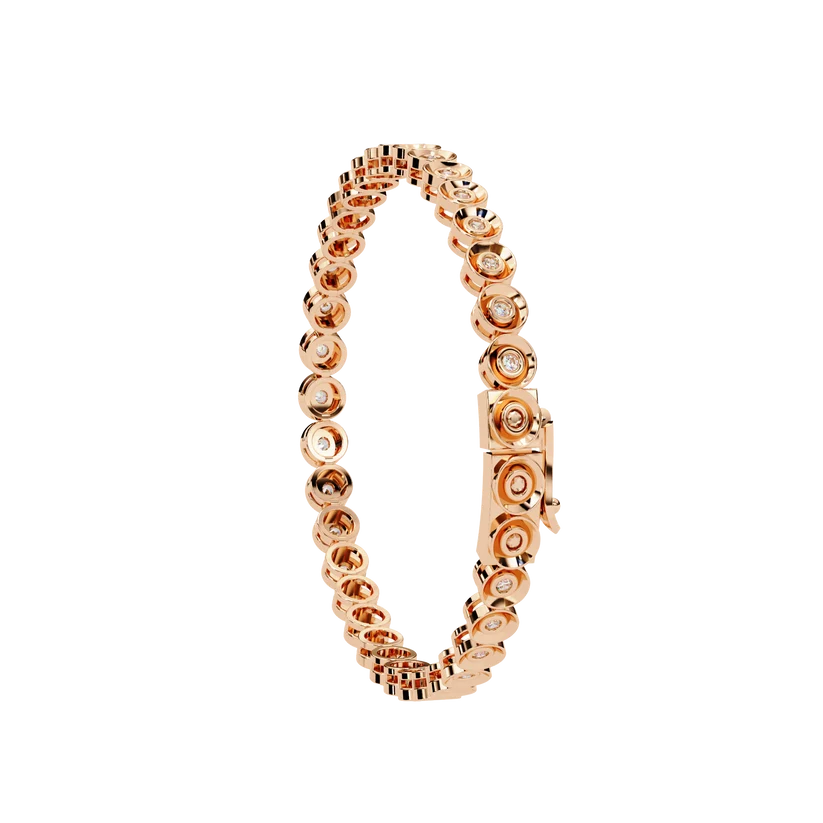 Regal Halo Round Diamond Bracelet