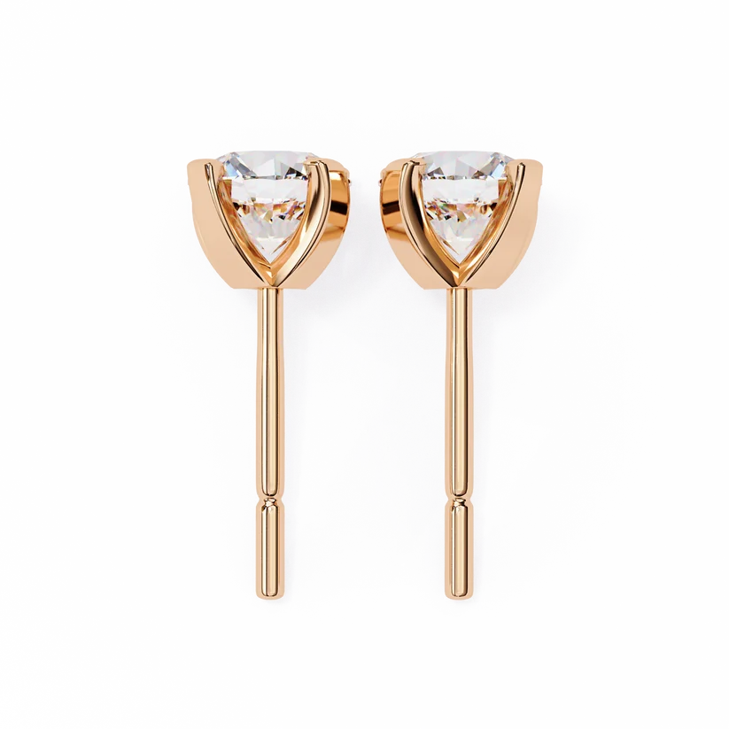 Aurelia Round Brilliant-Cut Diamond Stud Earrings ✨