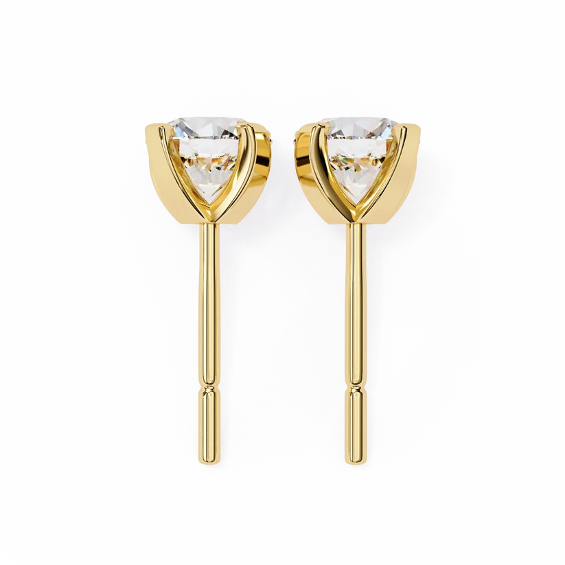 Aurelia Round Brilliant-Cut Diamond Stud Earrings ✨
