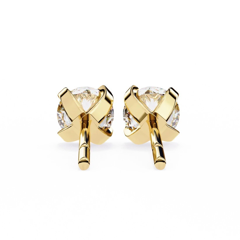 Aurelia Round Brilliant-Cut Diamond Stud Earrings ✨