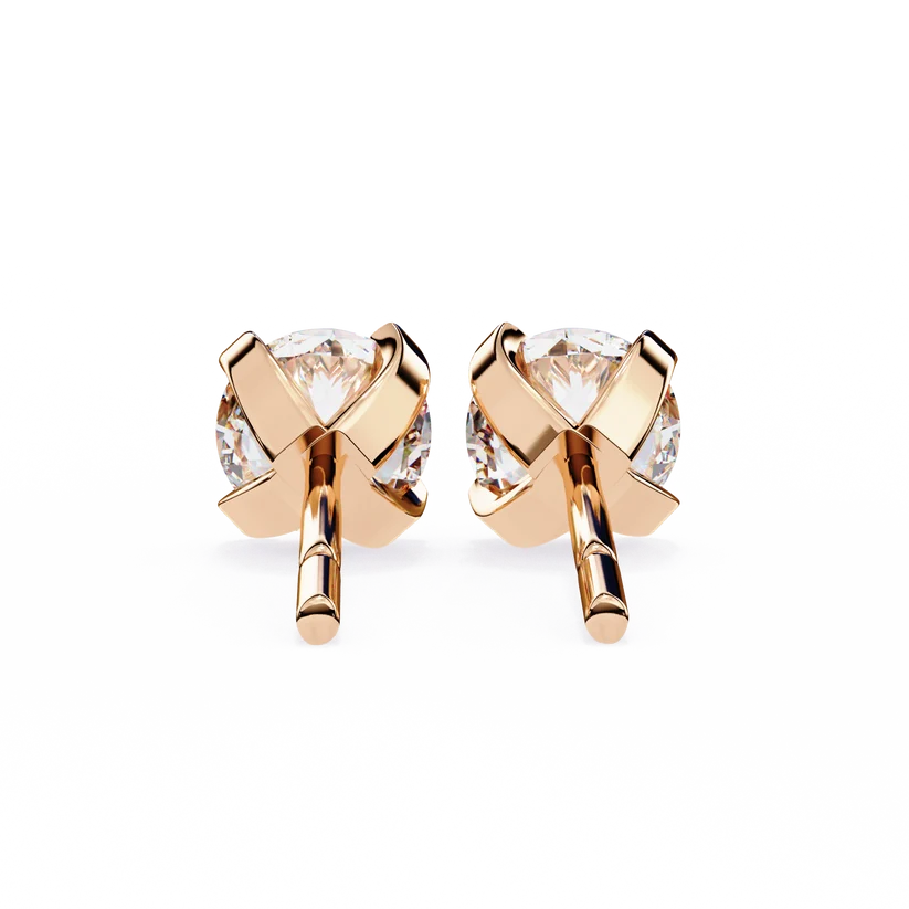 Aurelia Round Brilliant-Cut Diamond Stud Earrings ✨
