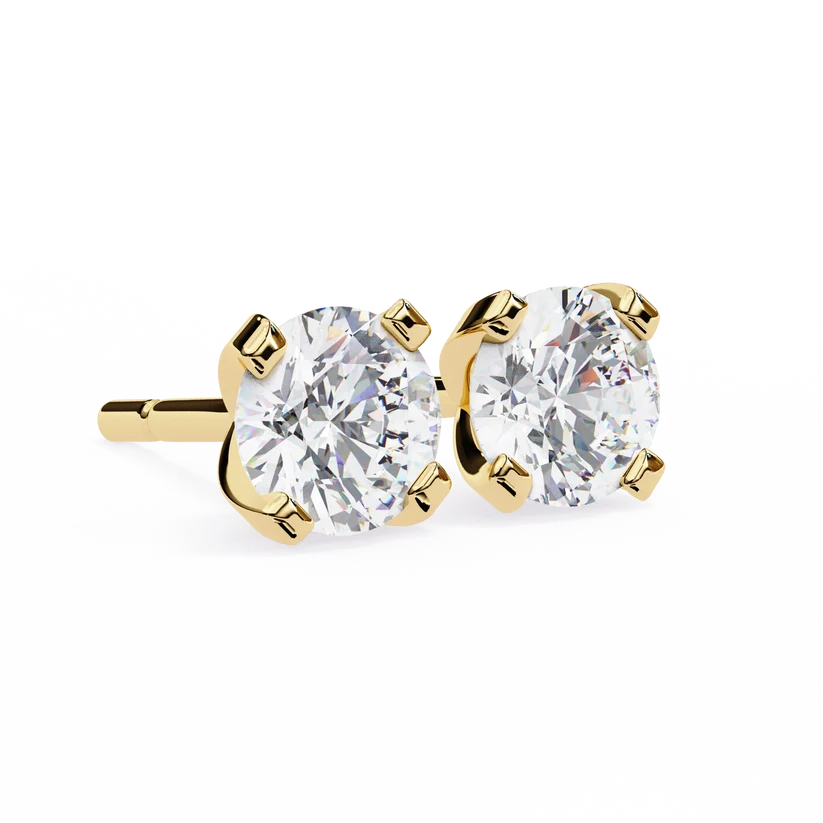 Aurelia Round Brilliant-Cut Diamond Stud Earrings ✨