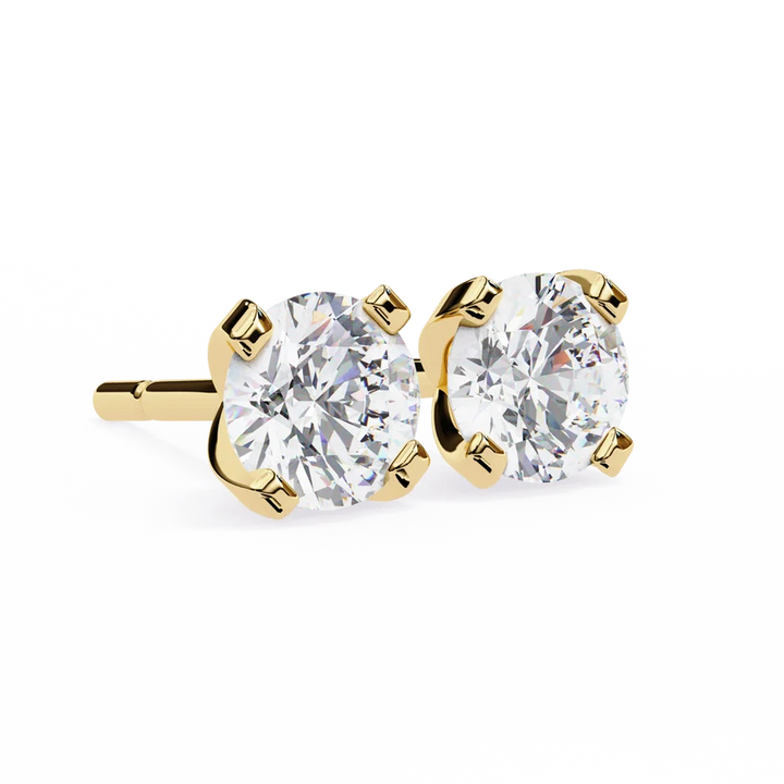 Aurelia Round Brilliant-Cut Diamond Stud Earrings ✨