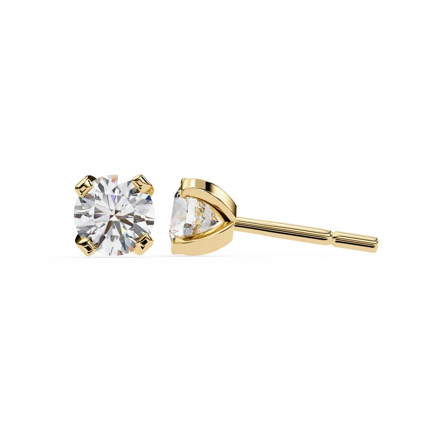 Aurelia Round Brilliant-Cut Diamond Stud Earrings ✨
