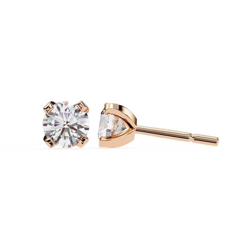 Aurelia Round Brilliant-Cut Diamond Stud Earrings ✨