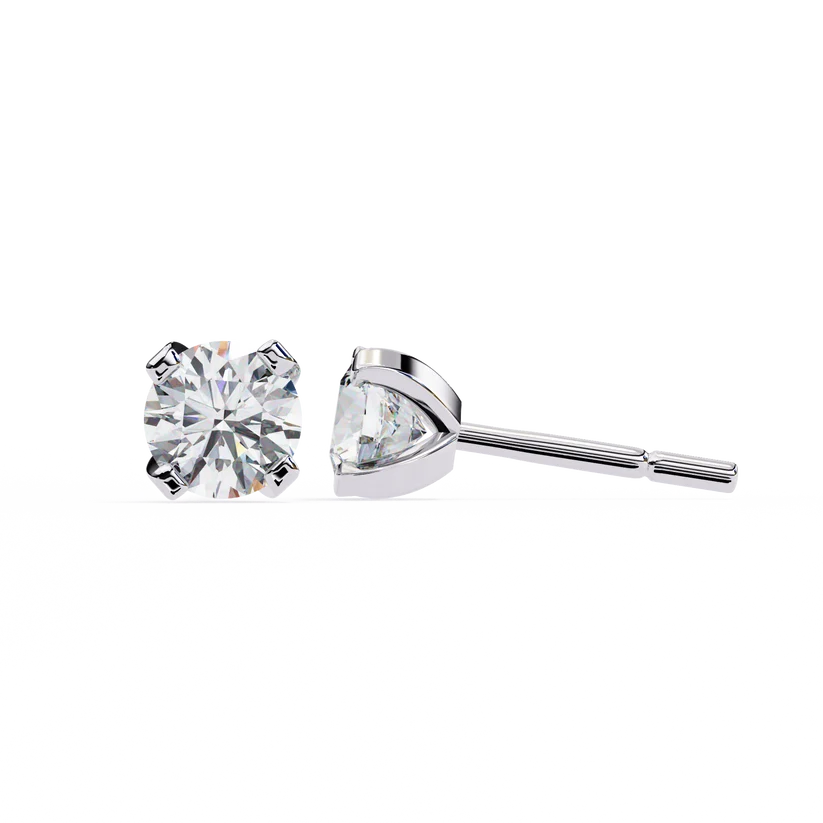 Aurelia Round Brilliant-Cut Diamond Stud Earrings ✨