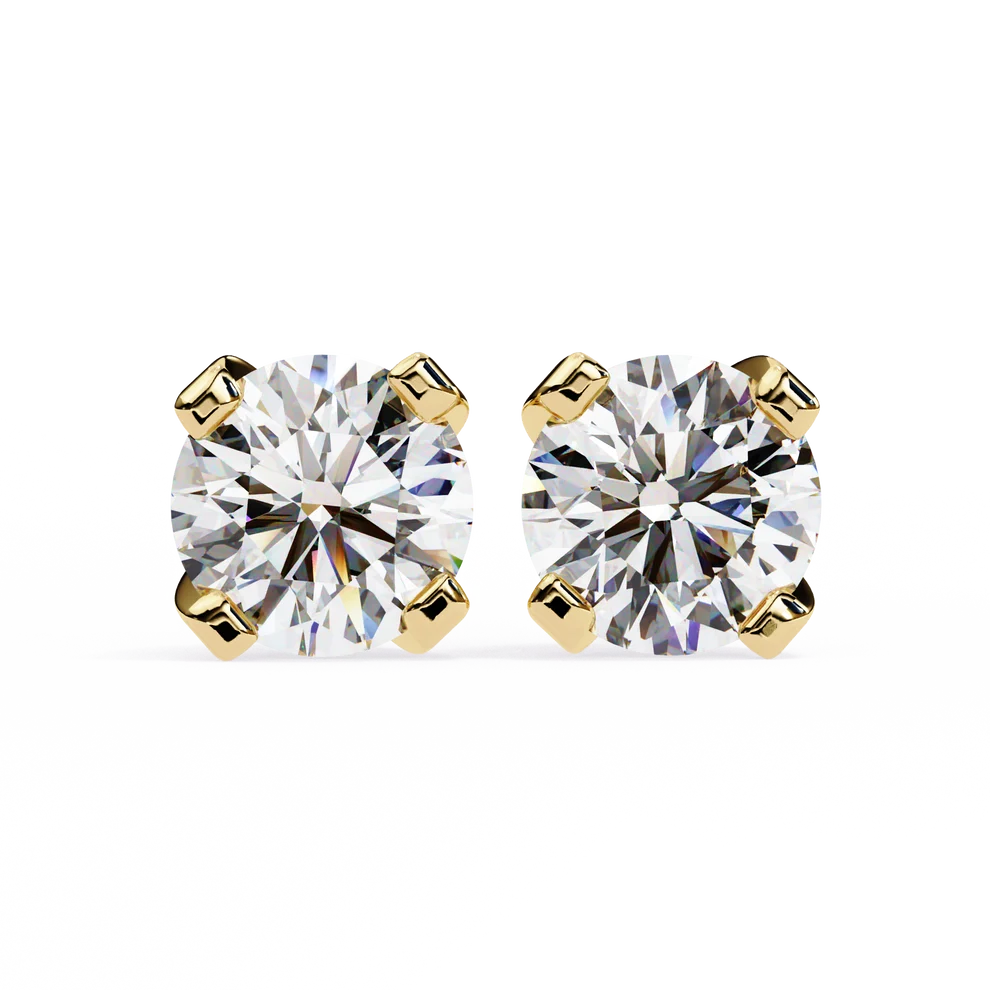 Aurelia Round Brilliant-Cut Diamond Stud Earrings ✨