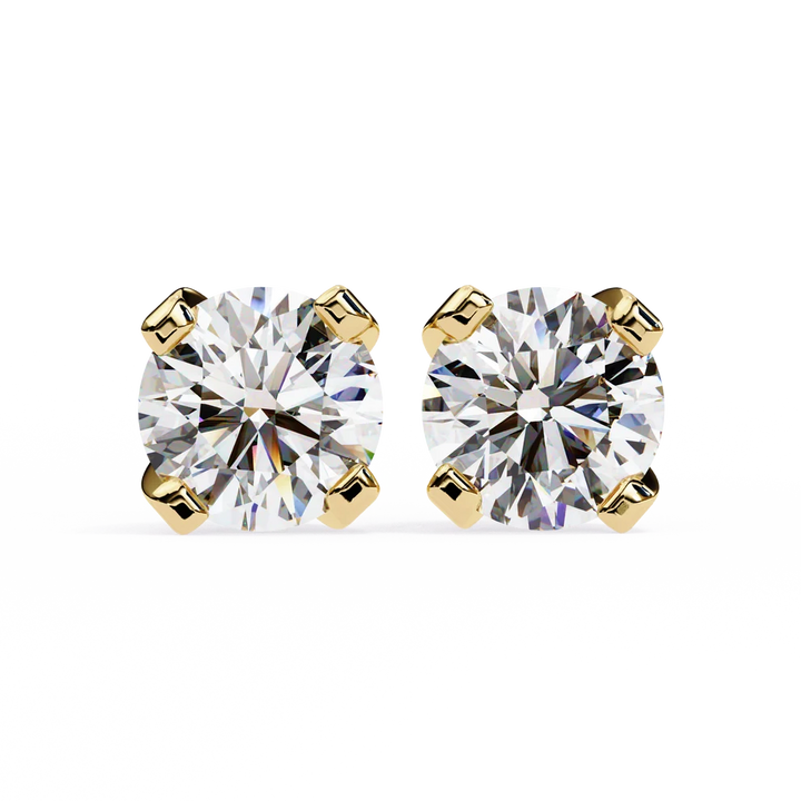 Aurelia Round Brilliant-Cut Diamond Stud Earrings ✨