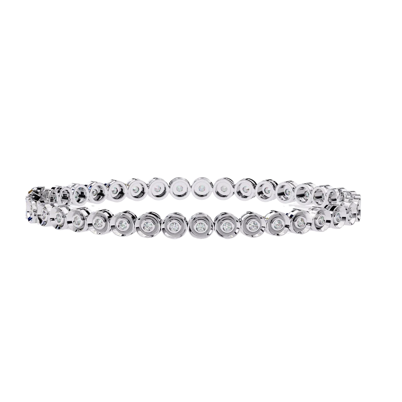 Regal Halo Round Diamond Bracelet