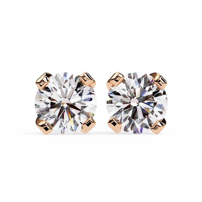 Aurelia Round Brilliant-Cut Diamond Stud Earrings ✨