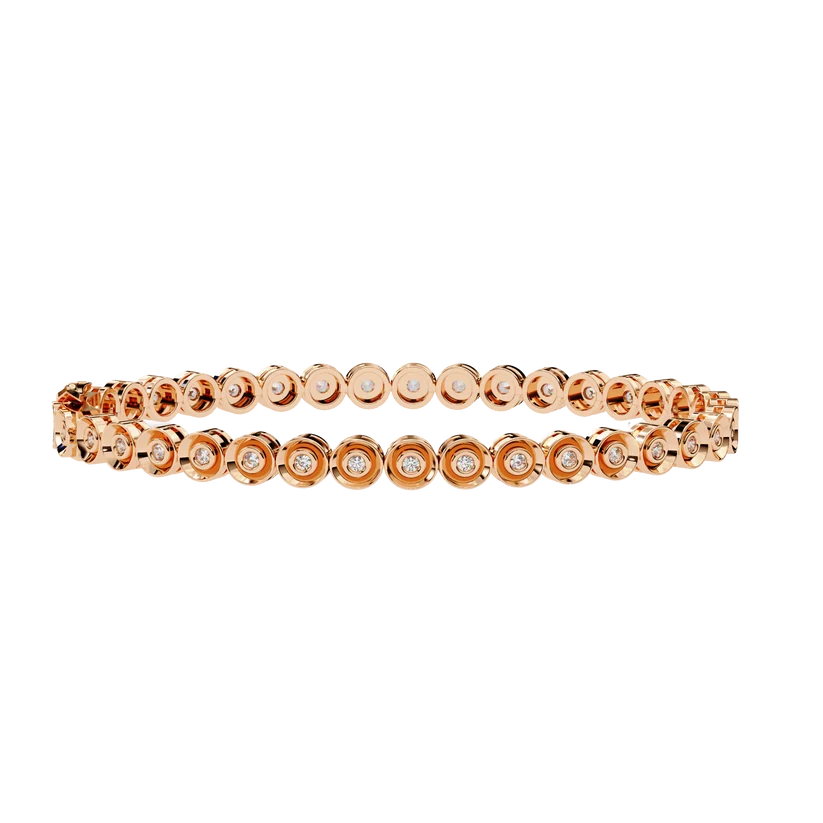 Regal Halo Round Diamond Bracelet