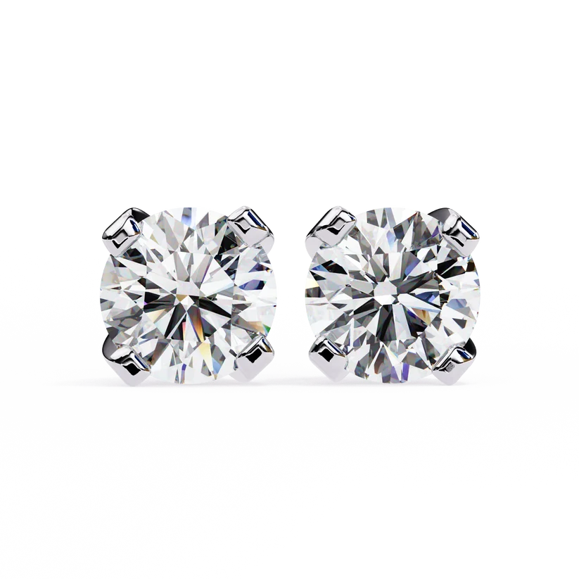 Aurelia Round Brilliant-Cut Diamond Stud Earrings ✨
