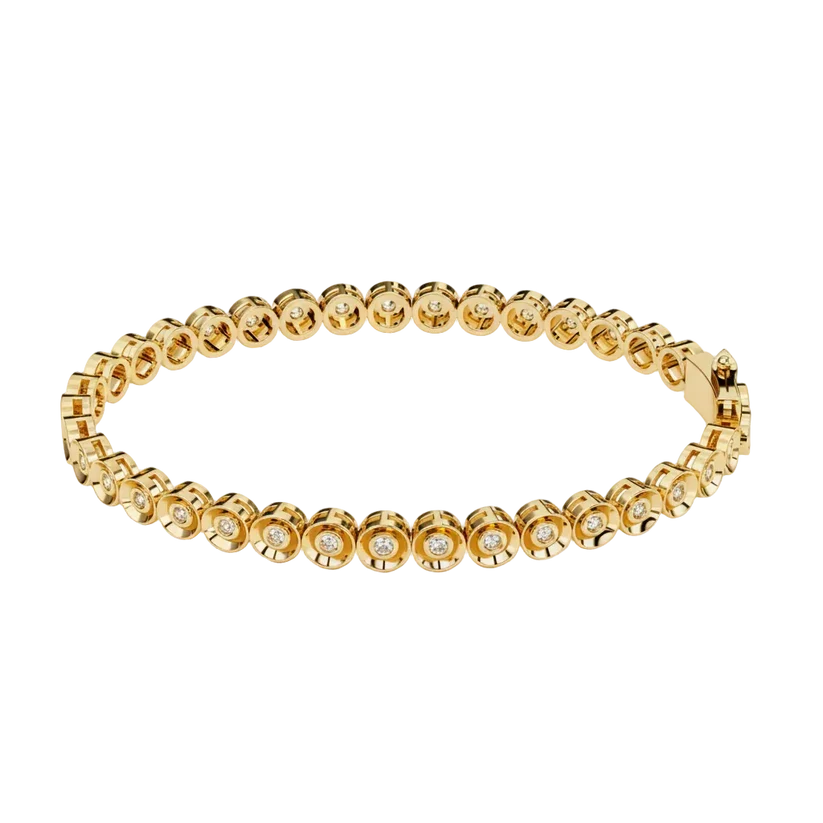 Regal Halo Round Diamond Bracelet