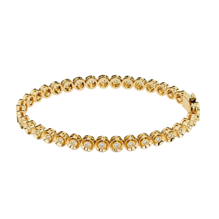 Regal Halo Round Diamond Bracelet