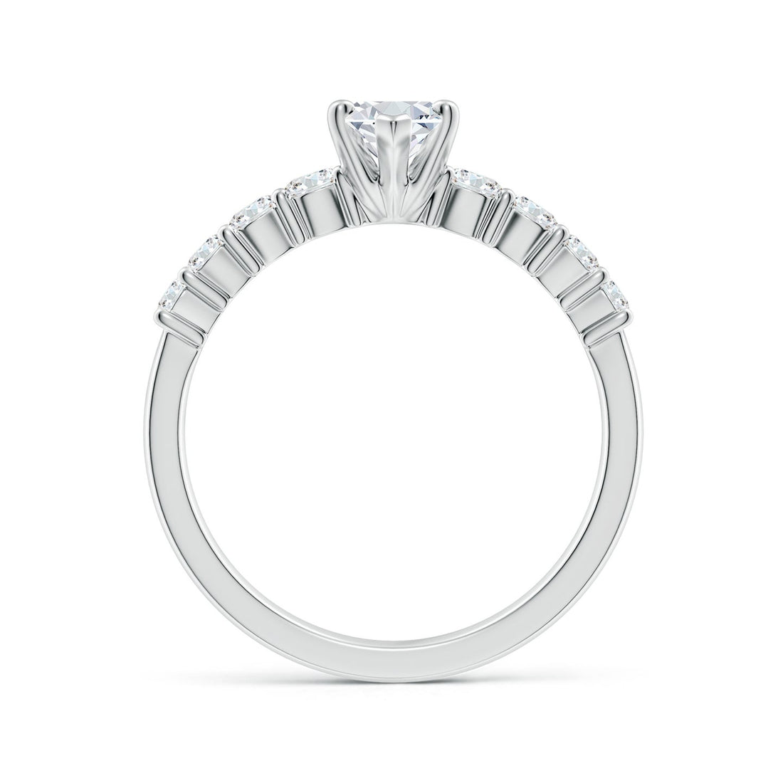 Marquise Lab Grown Diamond Engagement Ring with Diamond Shoulders in Yellow Gold