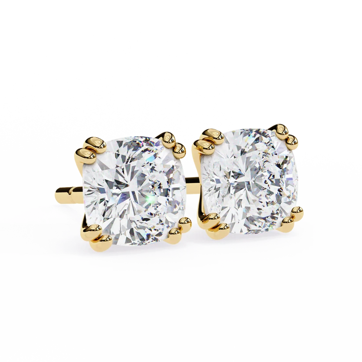 Aurelia Cushion-Cut Diamond Stud Earrings ✨