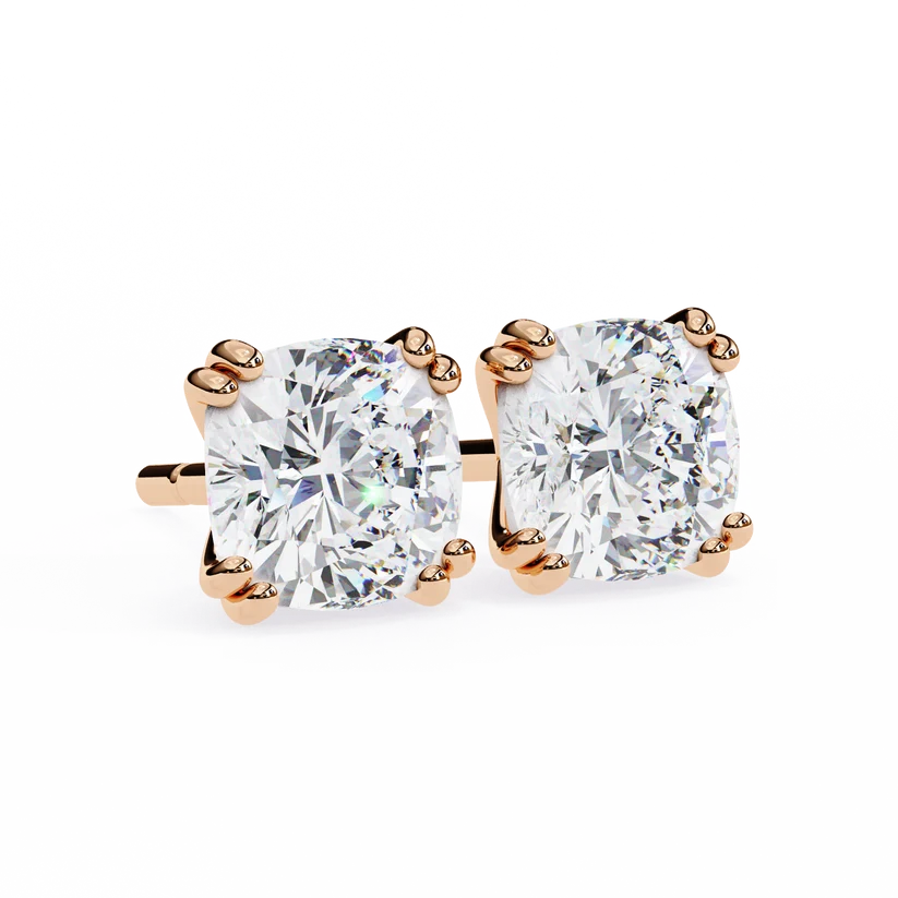 Aurelia Cushion-Cut Diamond Stud Earrings ✨