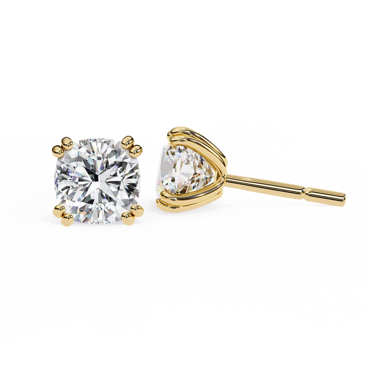Aurelia Cushion-Cut Diamond Stud Earrings ✨