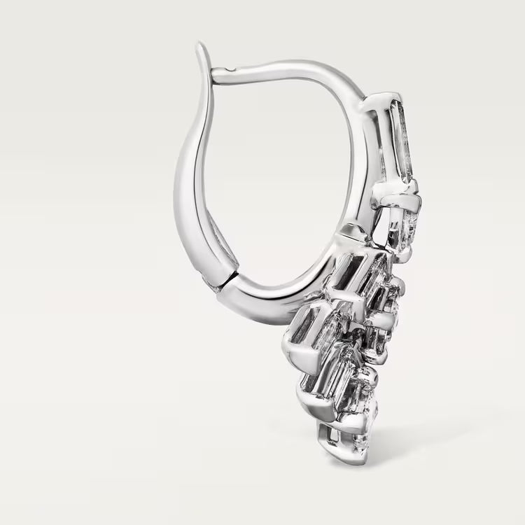 Celestial Baguette, Princess & Trillion Diamond Drop Earrings