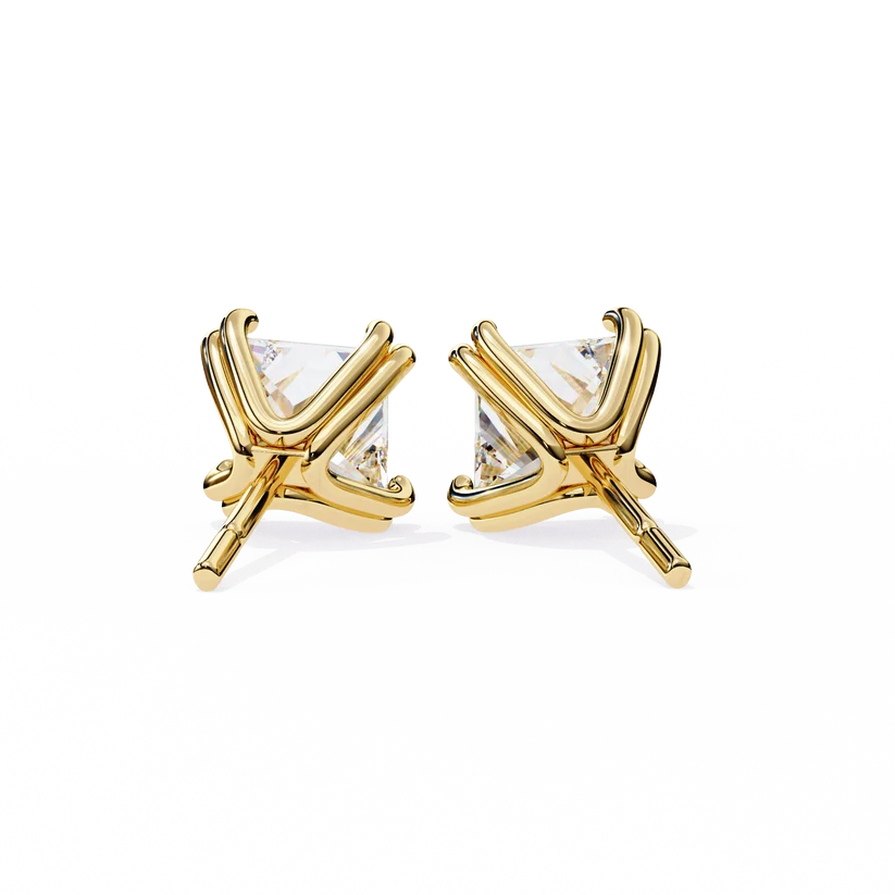 Aurelia Princess-Cut Diamond Stud Earrings ✨