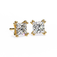 Aurelia Princess-Cut Diamond Stud Earrings ✨